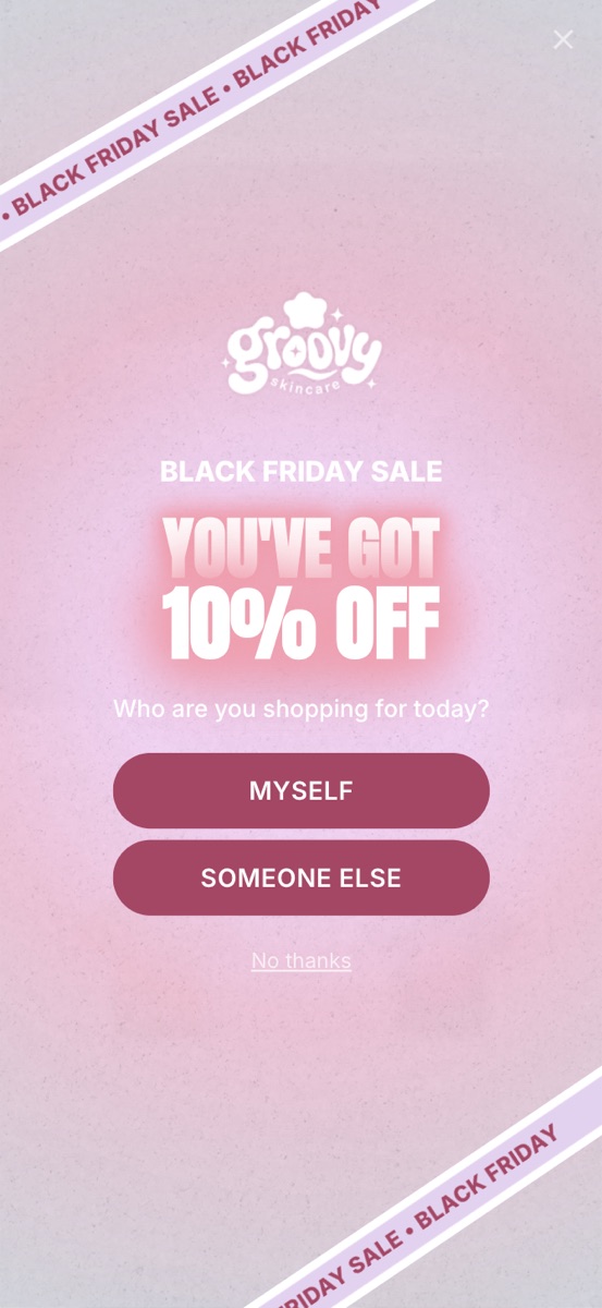 Groovy popup template, mobile