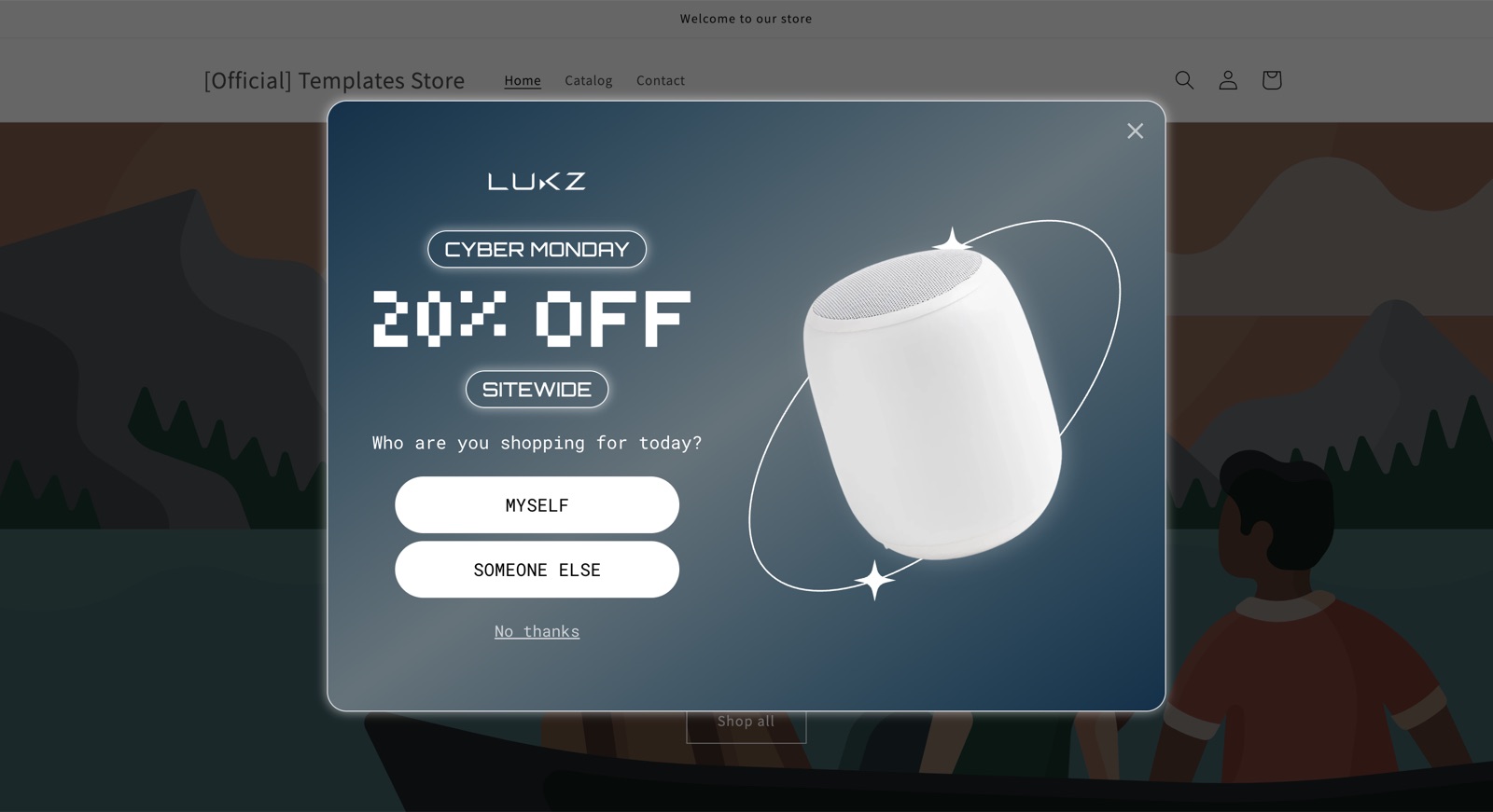 LUKZ (Non FS) popup template, desktop
