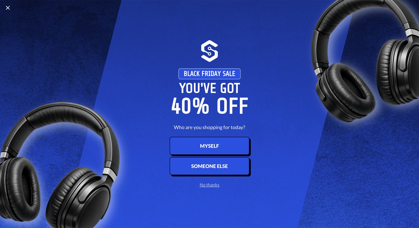 Selyrix popup template, desktop