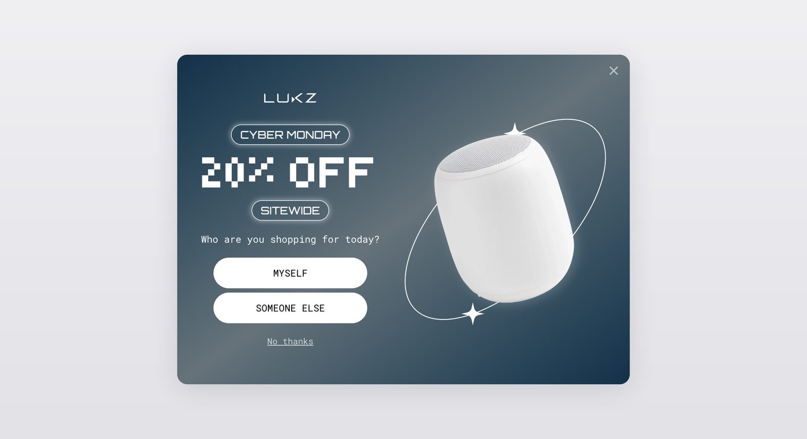 LUKZ (Non FS) popup template, desktop