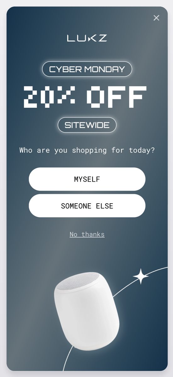 LUKZ (Non FS) popup template, mobile