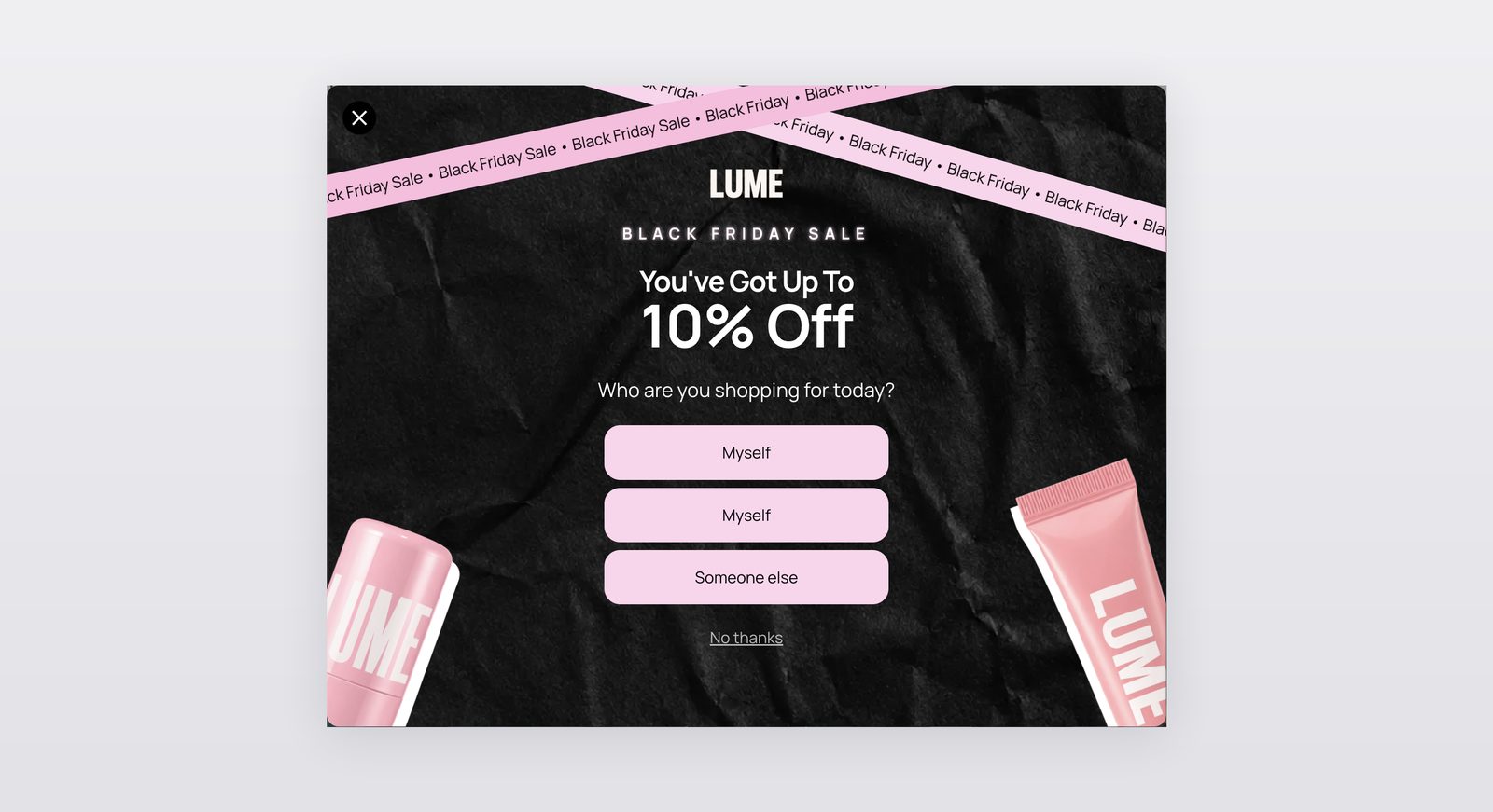 Lume (Non FS) popup template, desktop