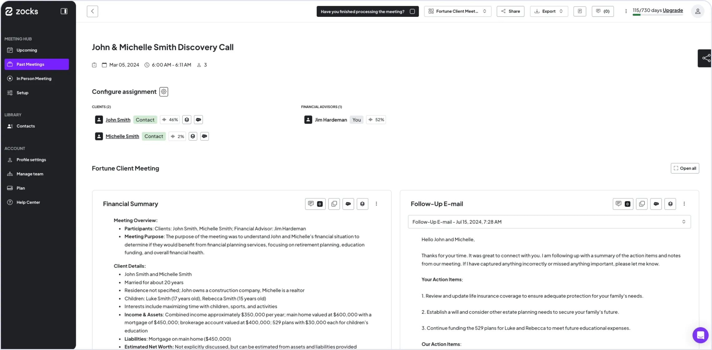 Automated note taking for virtual and in-person meetings