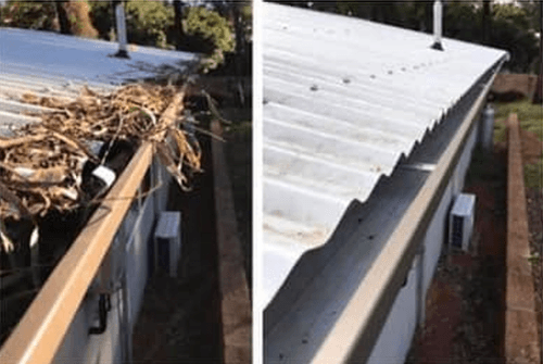 Before and After Kiama Gutter Cleaning's work