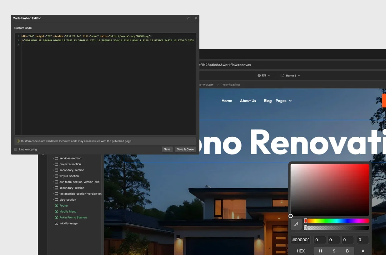 template customization