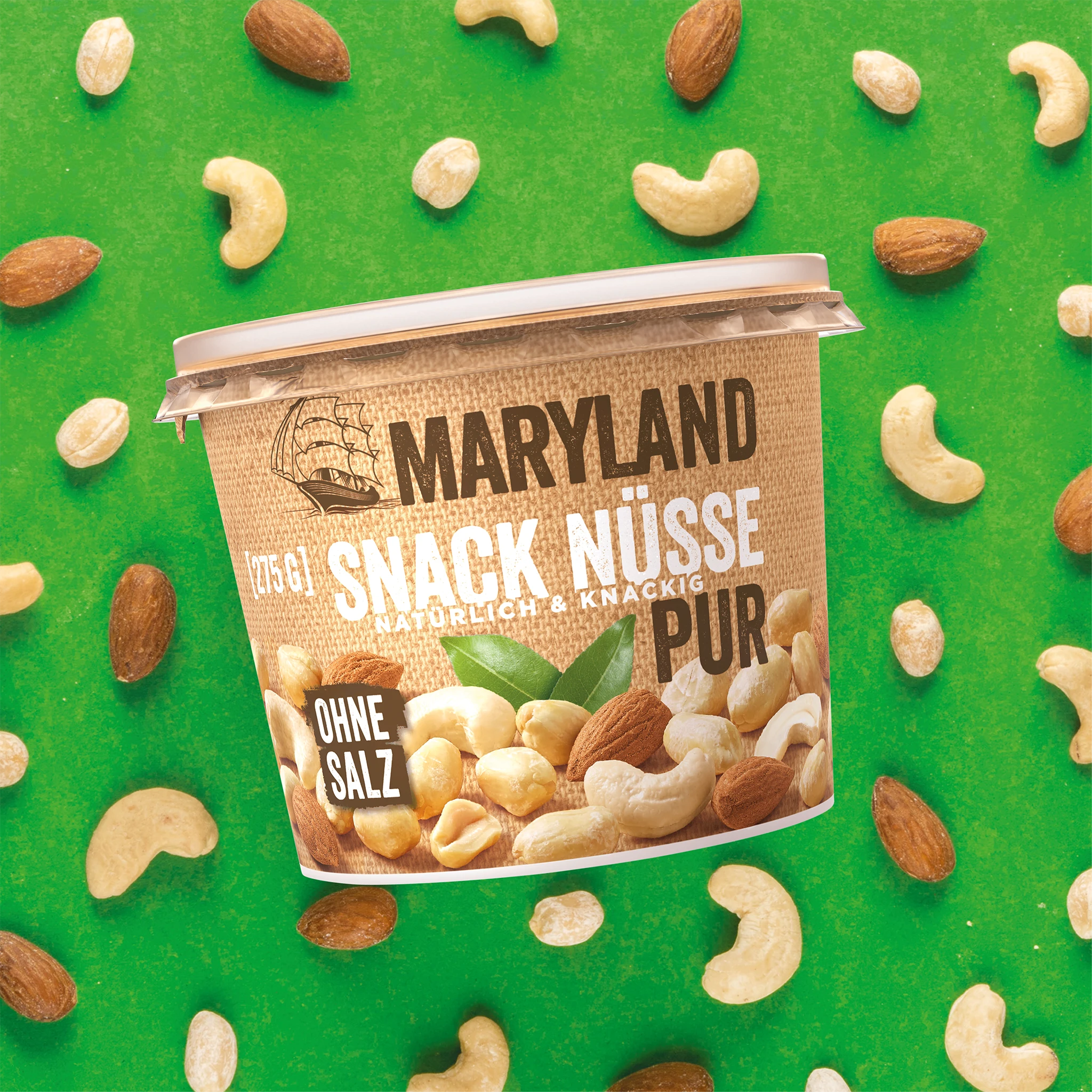 Snack Nüsse Pur