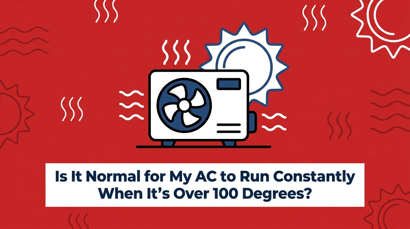 Is It Normal for My AC to Run Constantly When It's Over 100 Degrees?