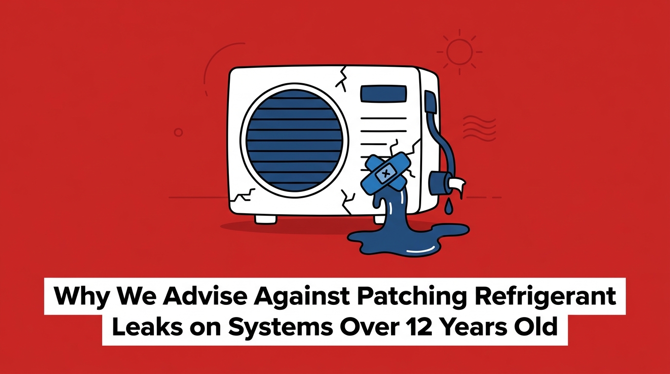 Why We Advise Against Patching Refrigerant Leaks on Systems Over 12 Years Old