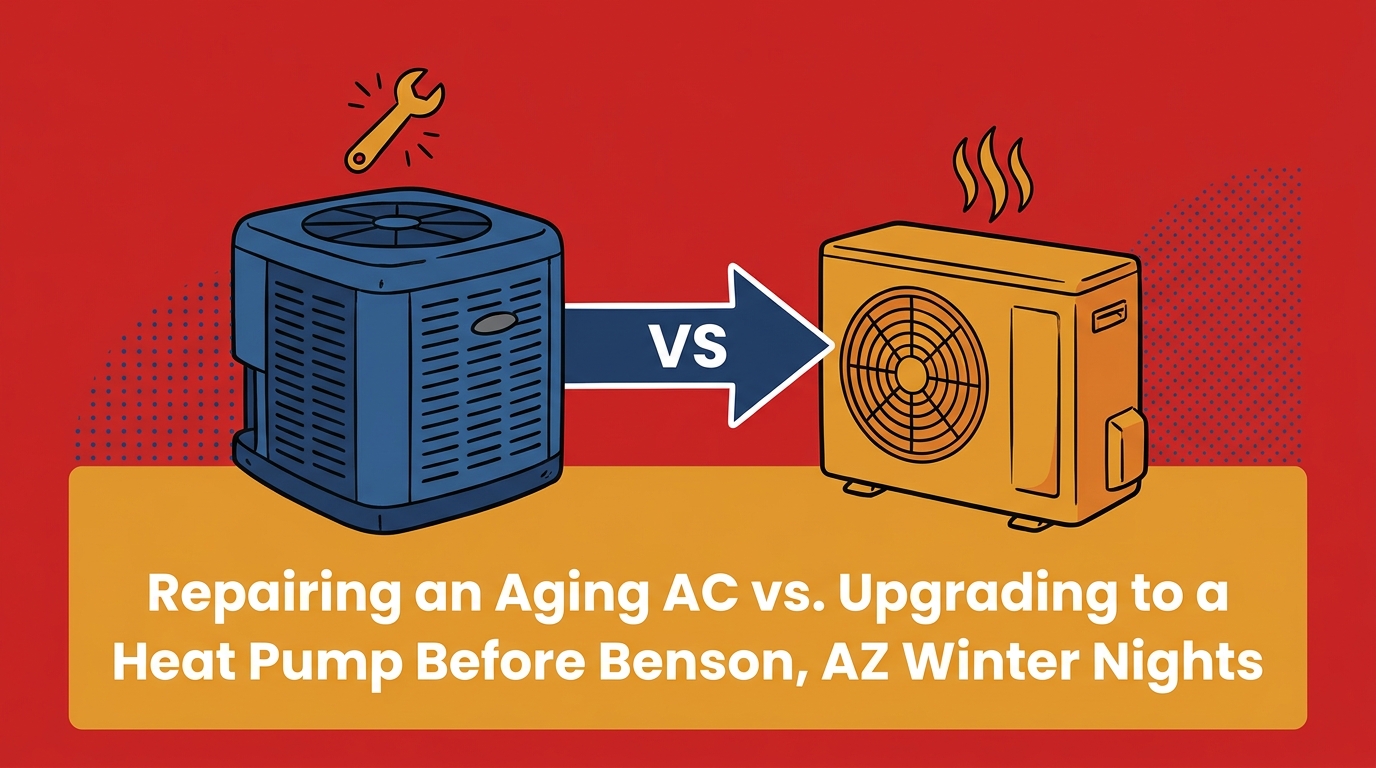 Repairing an Aging AC vs. Upgrading to a Heat Pump Before Benson's Winter Nights
