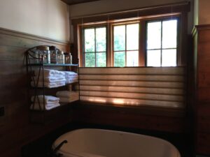 Picture of soft shades in a washroom.