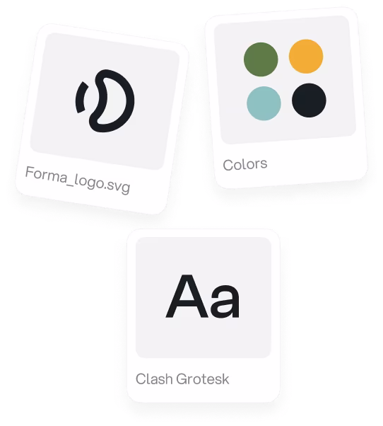 group of brand assets