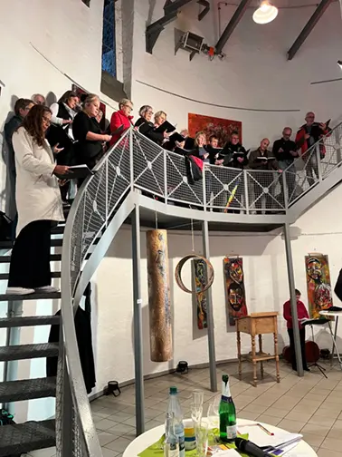 Eventveranstaltung. Ansicht von Innen im Wasserturm Wesel