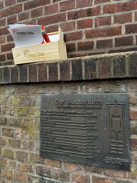 Informationstafel aus Bronze