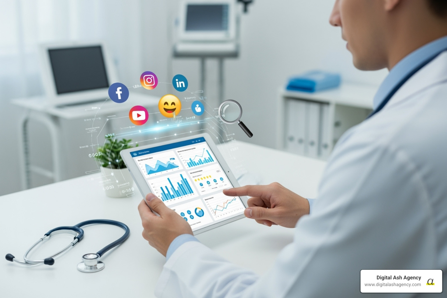 Patient leaving a positive review on a smartphone - Digital marketing for doctors