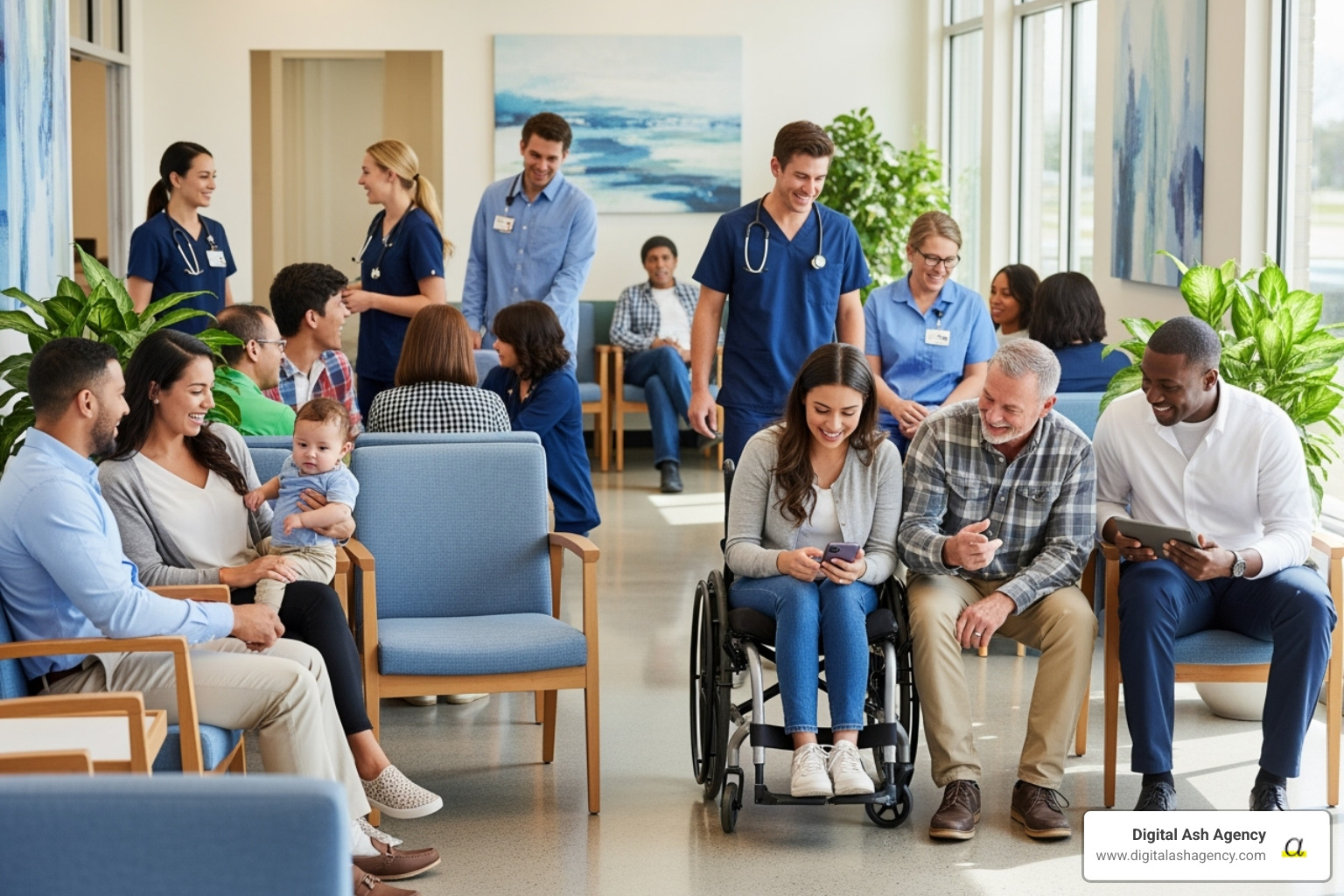 diverse group of happy patients - Marketing for clinics diverse group of happy patients - Marketing for clinics