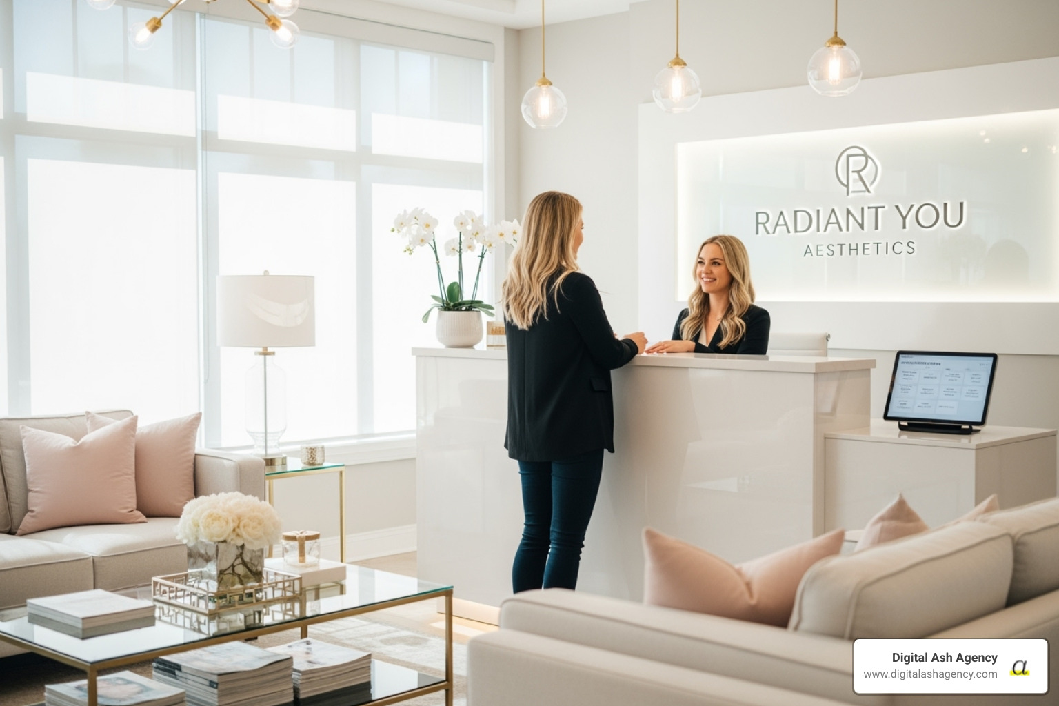 Marketing analytics dashboard showing ROI and key metrics - Aesthetic clinic marketing