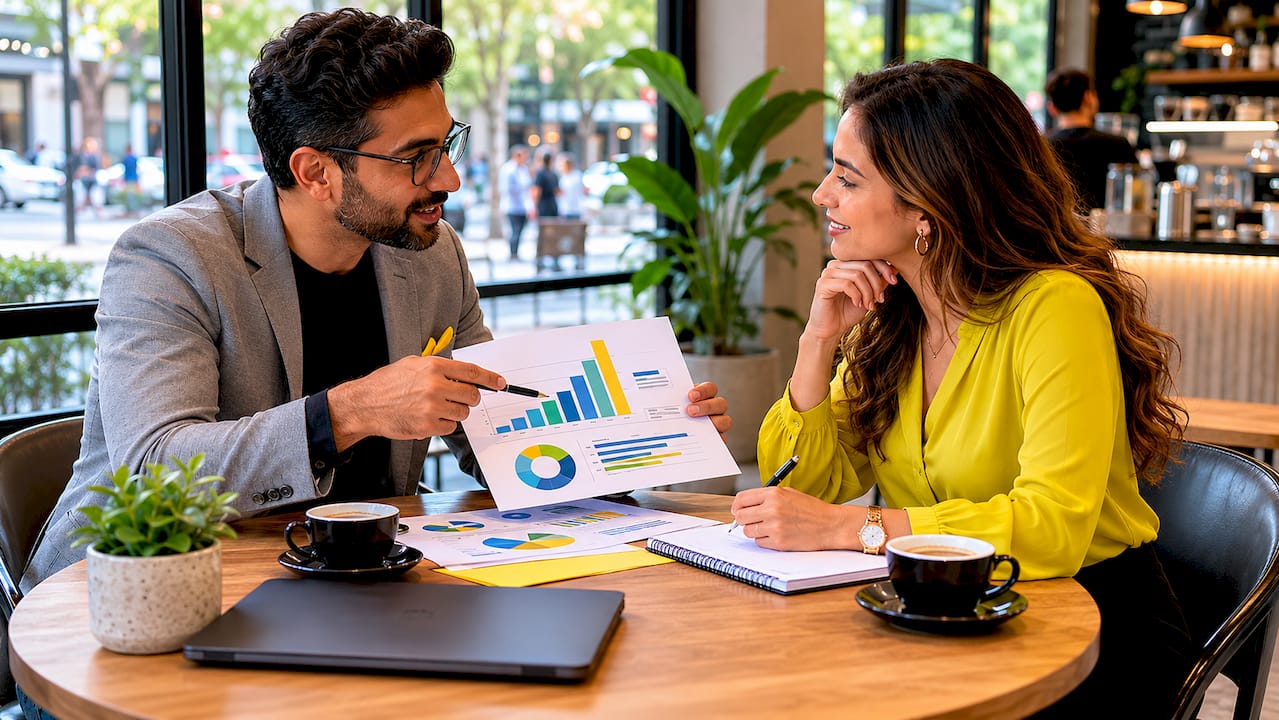 Consultants discussing AI search strategy
