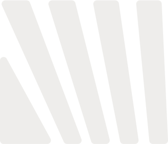 Abstract geometric design with five vertical, slightly angled beige bars of varying widths on a transparent background.