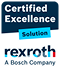 Logo van Certified Experts rexroth, een merk van Bosch Rexroth.