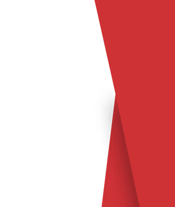 Rood en zwart abstract ontwerp met scherpe lijnen en hoeken.