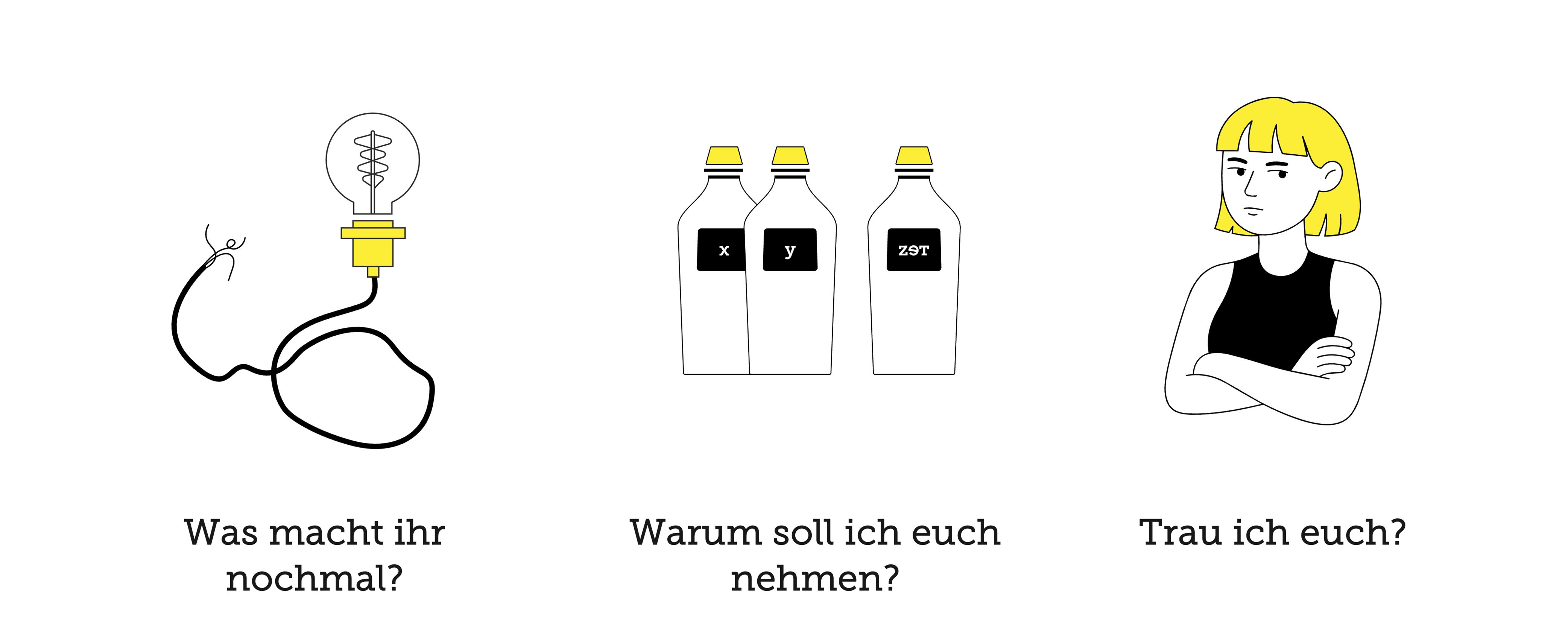 "Was macht ihr nochmal? Warum soll ich euch nehmen? Trau ich euch?" In unseren B2B-Projekten beobachten wir immer wieder diese drei Hürden, die den direkten Weg zum Kauf erschweren.