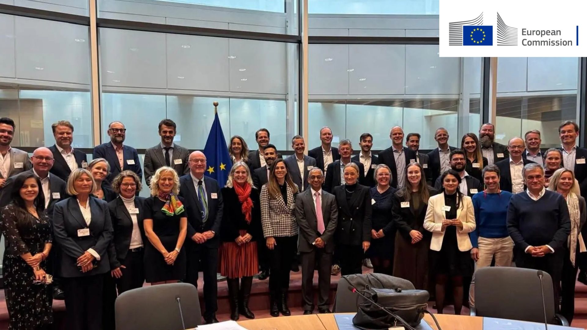 Group of people gathered at a conference event