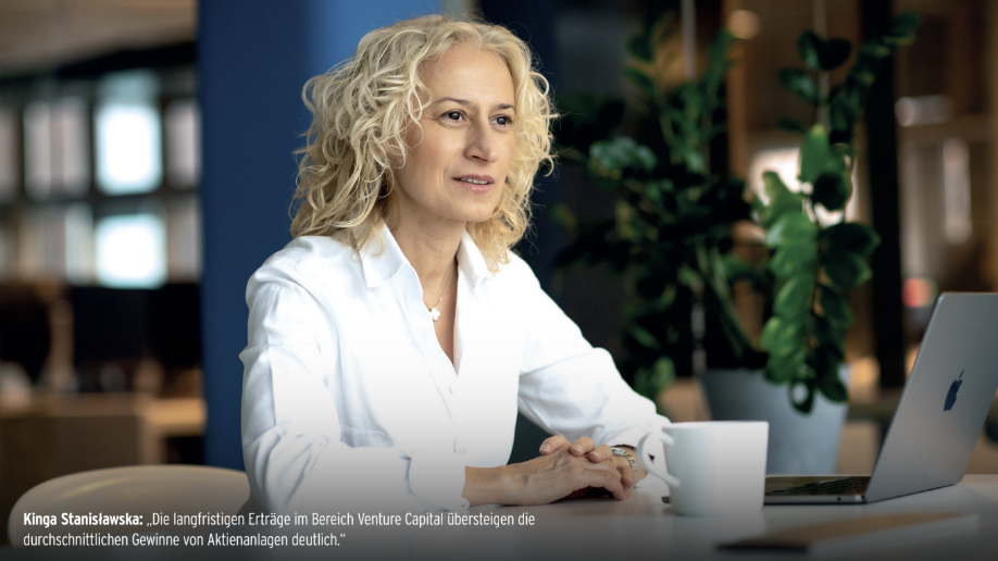 Woman being interviewed on a television news broadcast