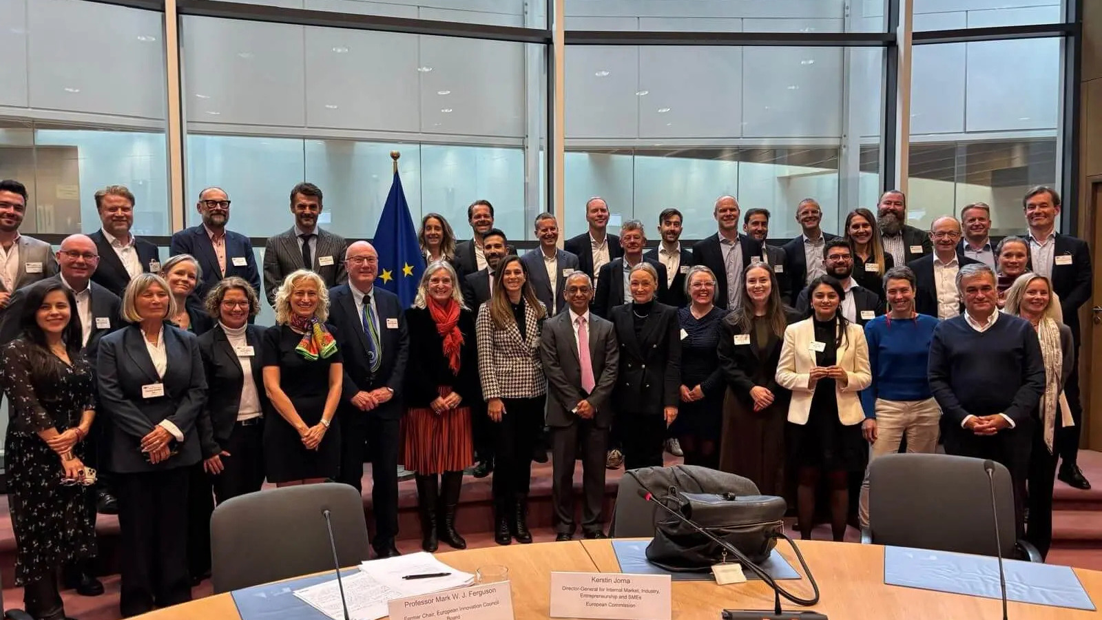 Large audience seated in the European Parliament chamber