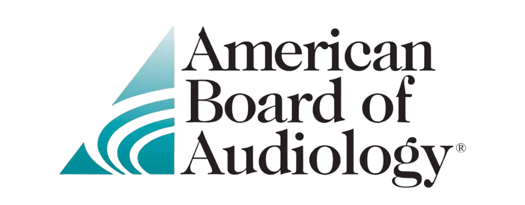 Logo of the American Speech-Language-Hearing Association with two stylized human profiles and sound wave graphic inside a teal circle.