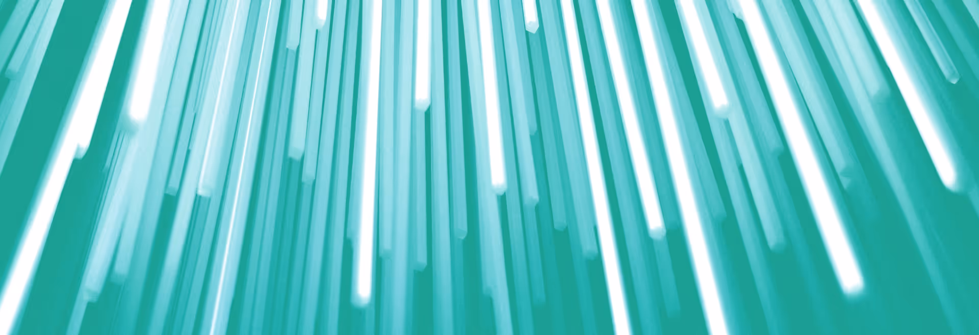 Grüne Datenstränge, die Yunio symbolisieren, eine SAP-Schnittstelle von Theobald Software.