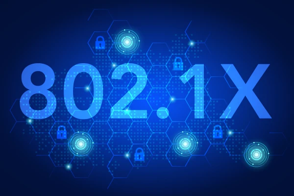 802.1X written in an image with a lock behind. 