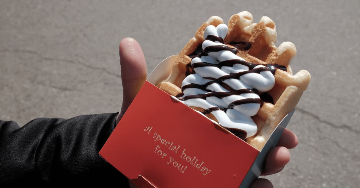 chrismas holiday waffle offer