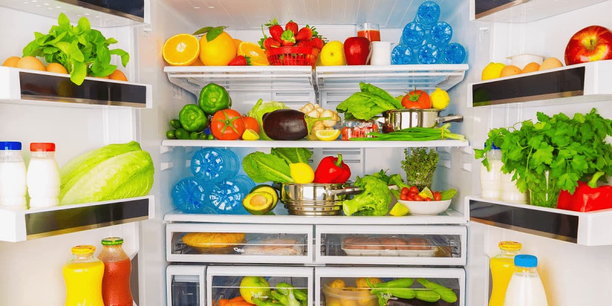 fruits in fridge
