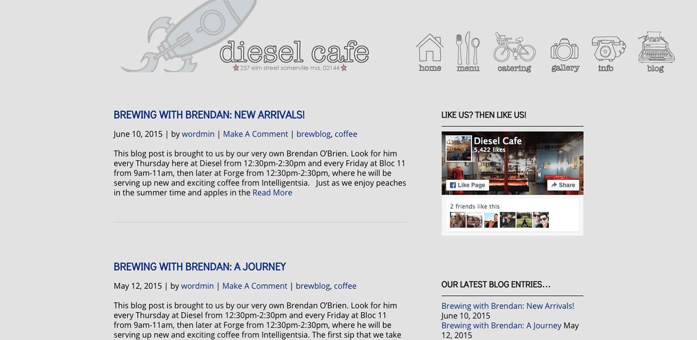 blog post diesel cafe
