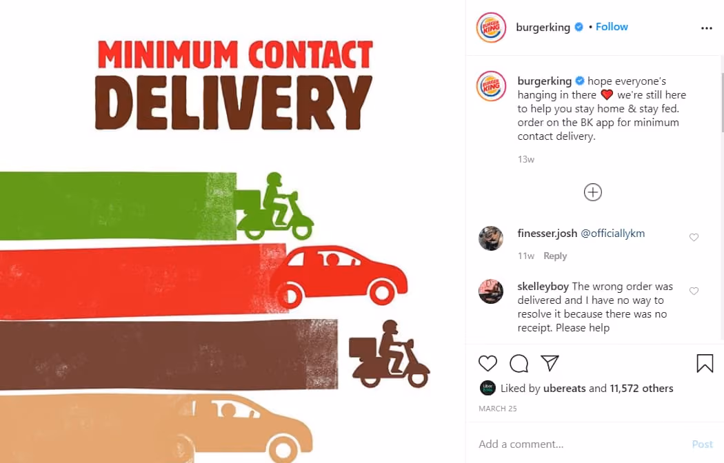 burgerking facebook page