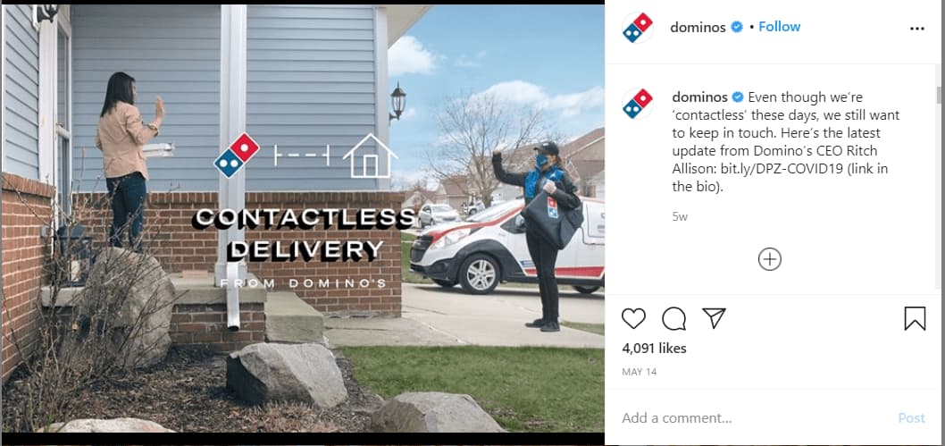 dominos facebook page