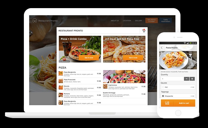 online ordering web and mobile app