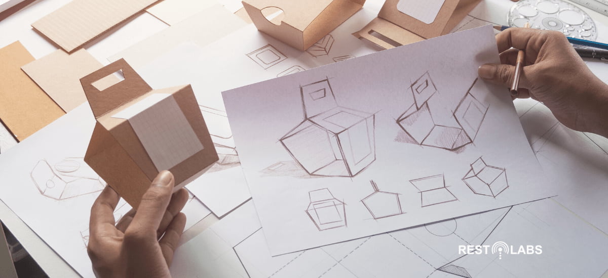 food packaging drawing