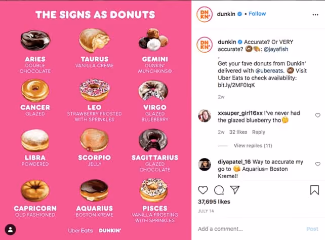 dunkin facebook
