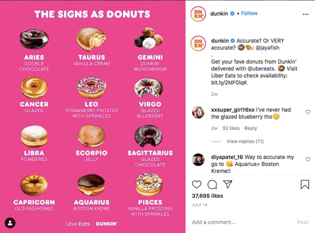 dunkin facebook