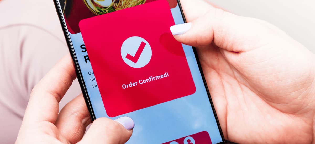 order confirm notification on mobile