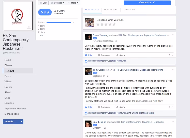 Image result for facebook restaurant reviews