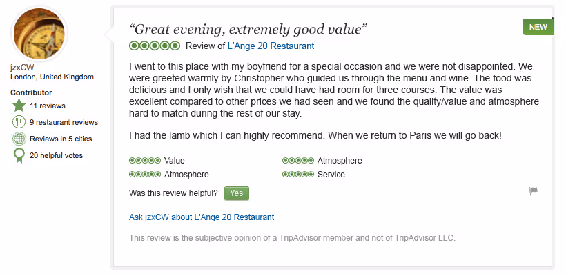 Image result for tripadvisor restaurant reviews