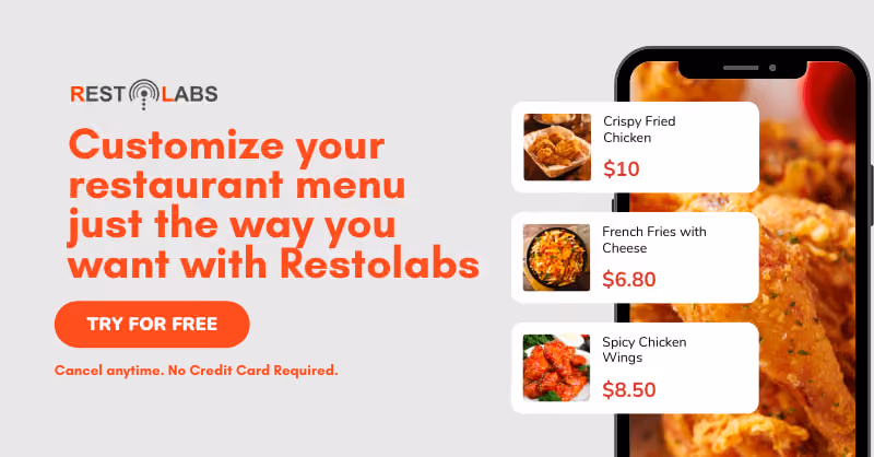 customize your restaurant menu | Restolabs