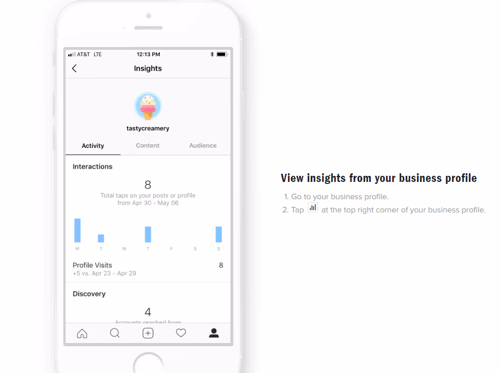 view insights from your business profile