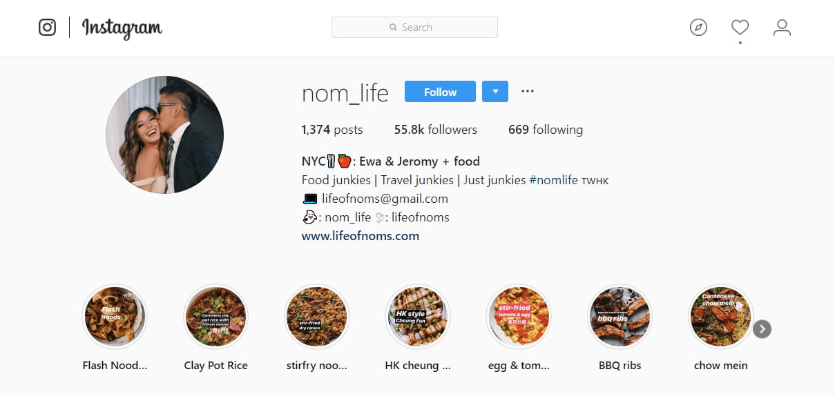 nom_life on instagram