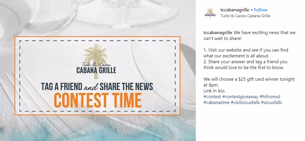 tccabanagrille on instagram