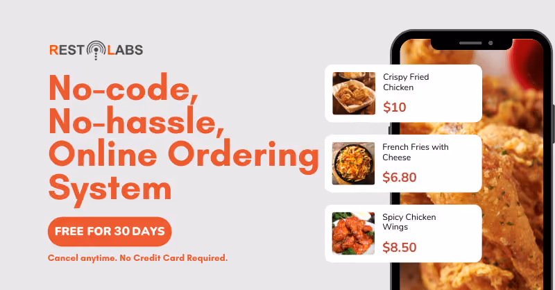 nocode nohassle online ordering system