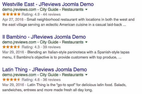 rich snippets by google