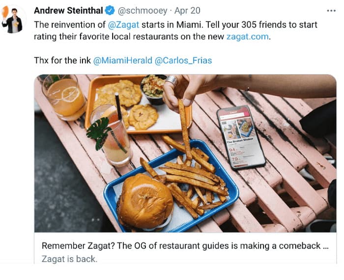 social media post Andrew Steinthal